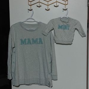 Mom and baby matching sweaters